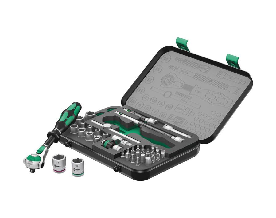 Sechskant-Steckschlüssel-Garnitur 1/4" Zyklop Speed, 42-teilig