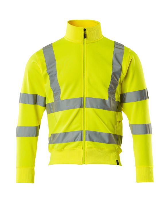 Felpa con chiusura lampo SAFE CLASSIC hi-vis giallo