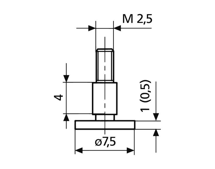 Tellermesseinsatz für Digital-Tiefenmessschieber mit Tellermesseinsatz