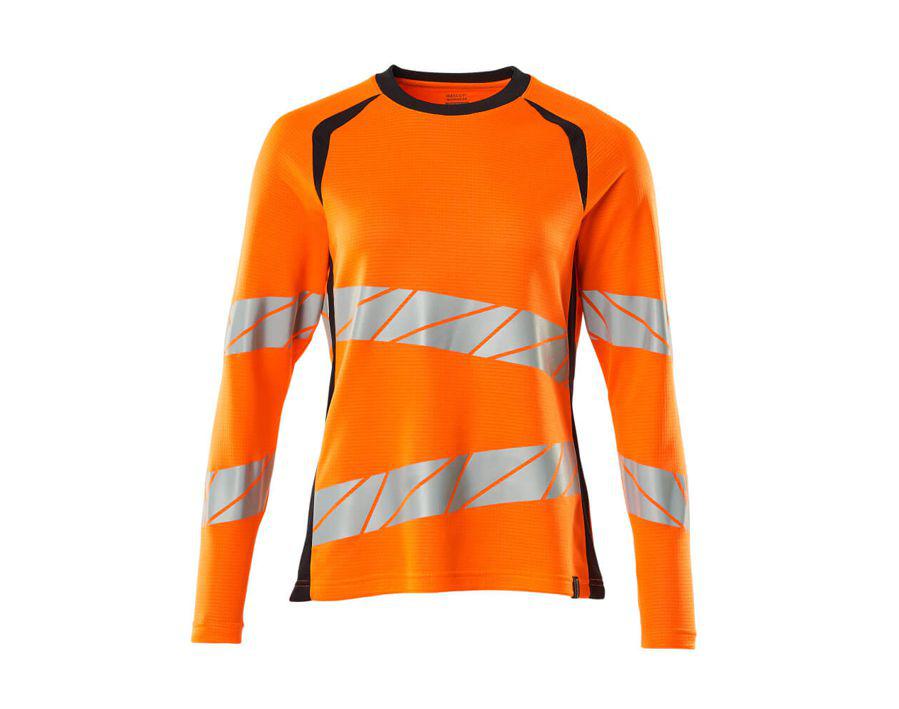 Maglietta, a maniche lunghe ACCELERATE SAFE hi-vis arancio/blu navy scuro
