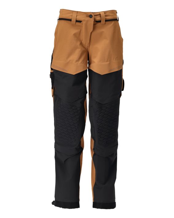 Pantaloni con tasche porta-ginocchiere CUSTOMIZED nocciola/nero