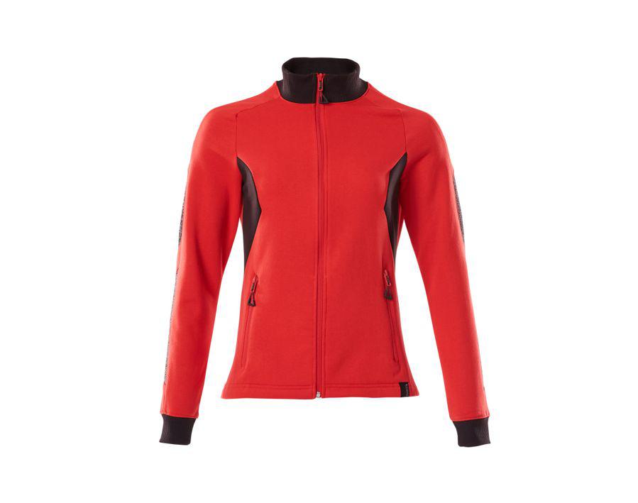 Felpa con chiusura lampo ACCELERATE rosso/nero