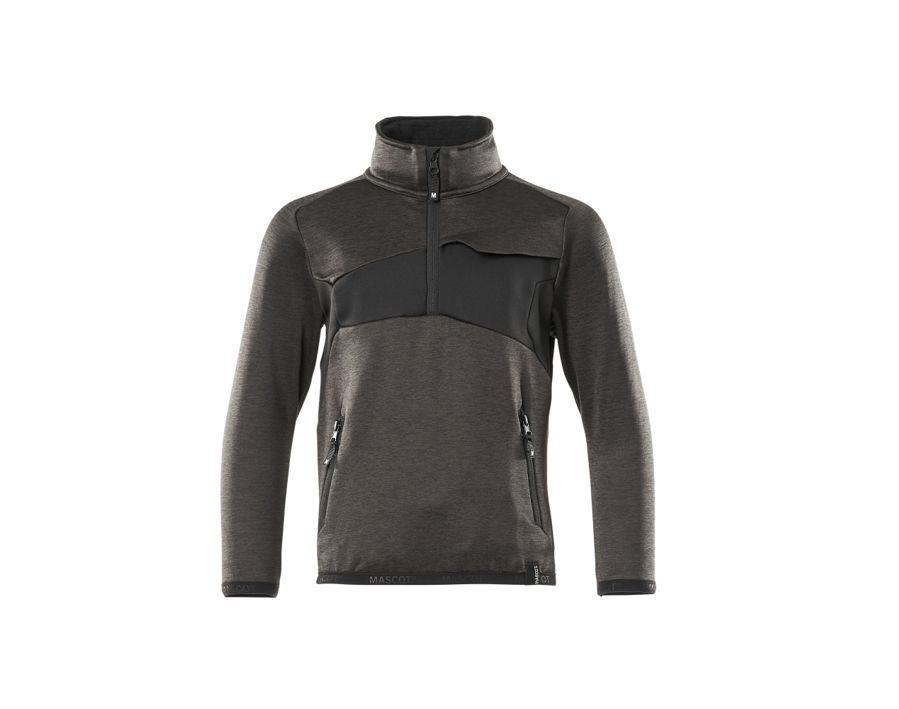 Maglione in pile da bambino ACCELERATE antracite scuro/nero