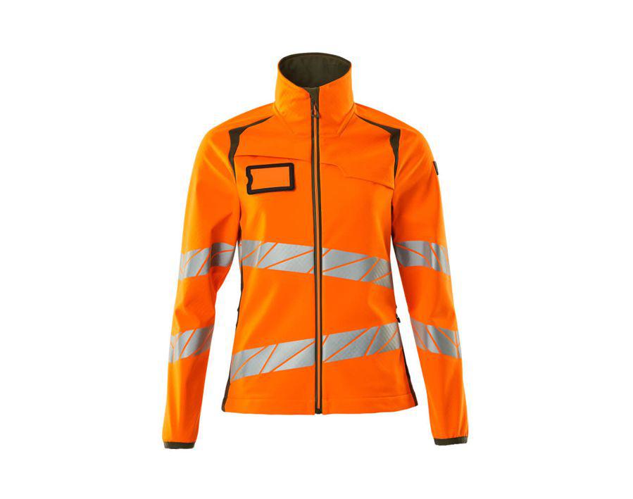 Giacca Softshell ACCELERATE SAFE hi-vis arancio/verde muschio