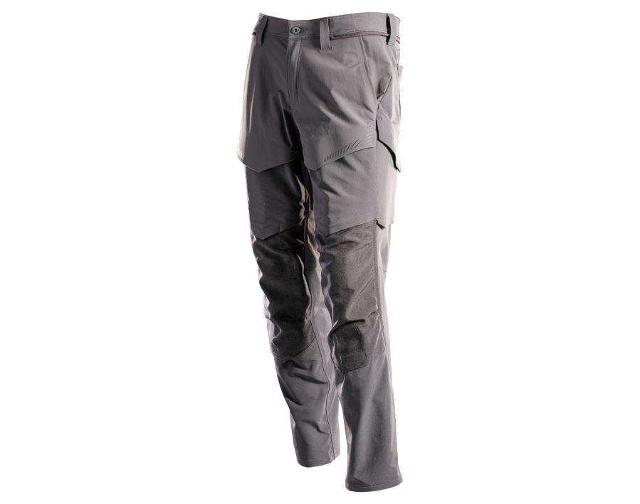 Pantaloni con tasche porta-ginocchiere CUSTOMIZED grigio pietra