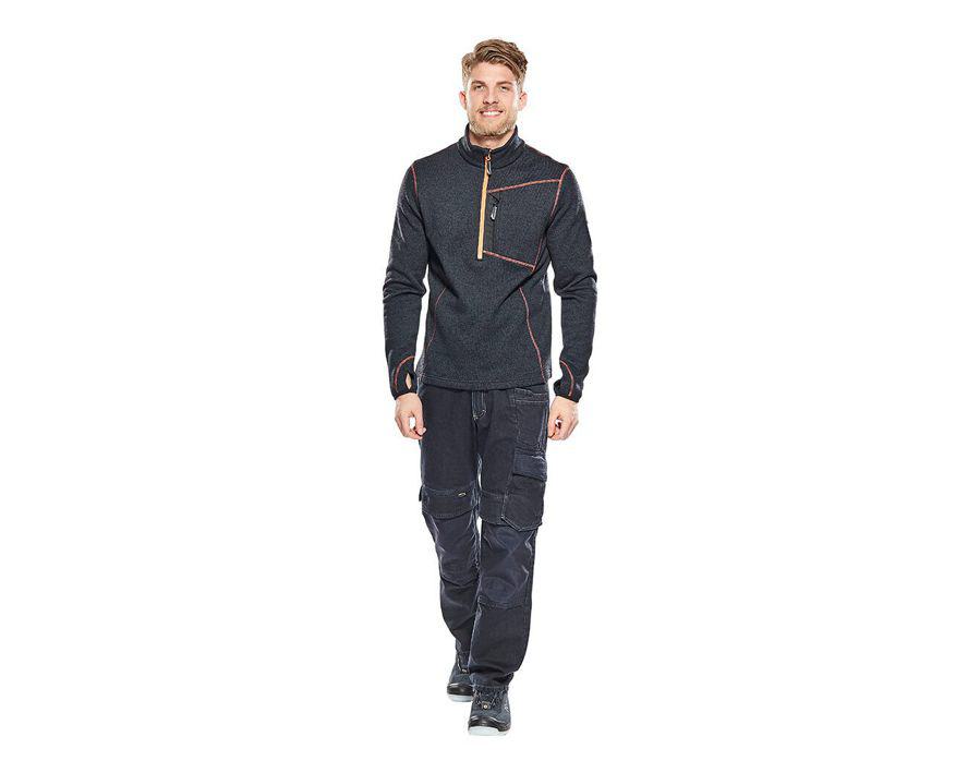 Maglione con mezza cerniera HARDWEAR grigio melange