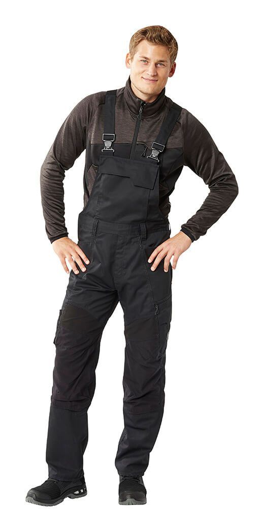 Maglione in pile con mezza cerniera ACCELERATE antracite scuro/nero