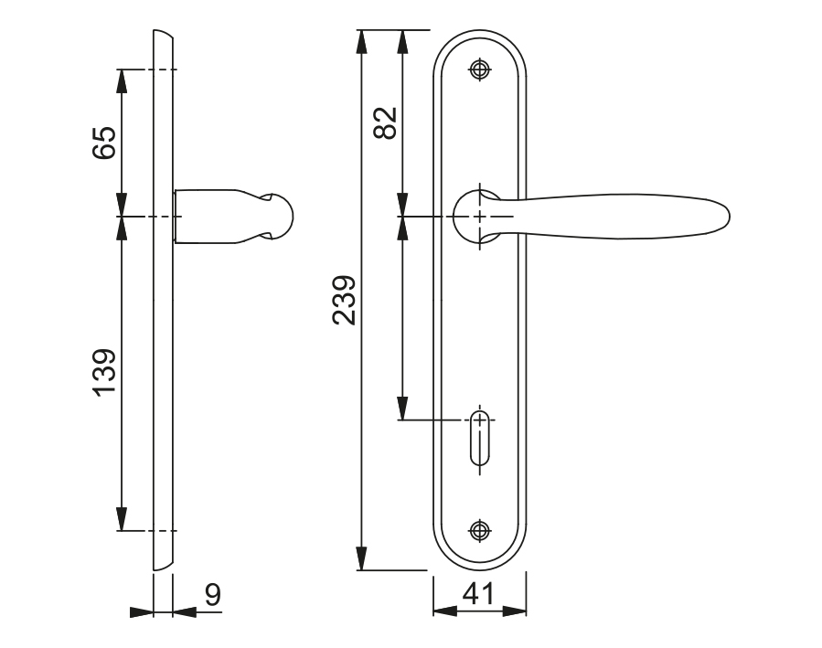Guarnitura con placca serie Verona M151/265 