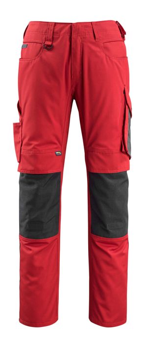 Pantaloni con tasche porta-ginocchiere UNIQUE rosso/nero