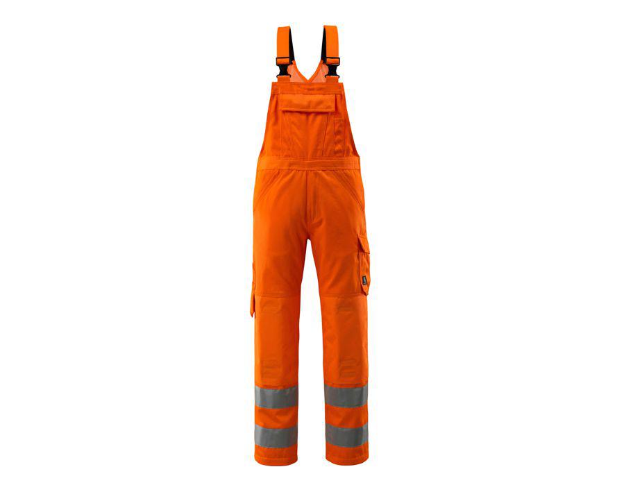 Salopette con tasche porta-ginocchiere SAFE LIGHT hi-vis arancio