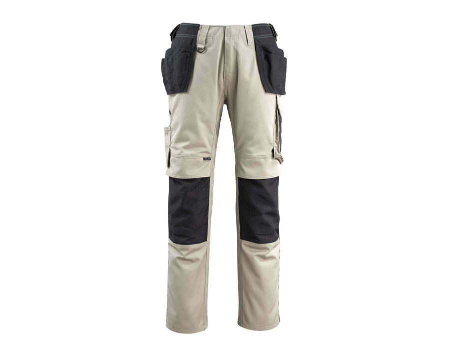 Pantaloni con tasche esterne UNIQUE kakichiaro/nero