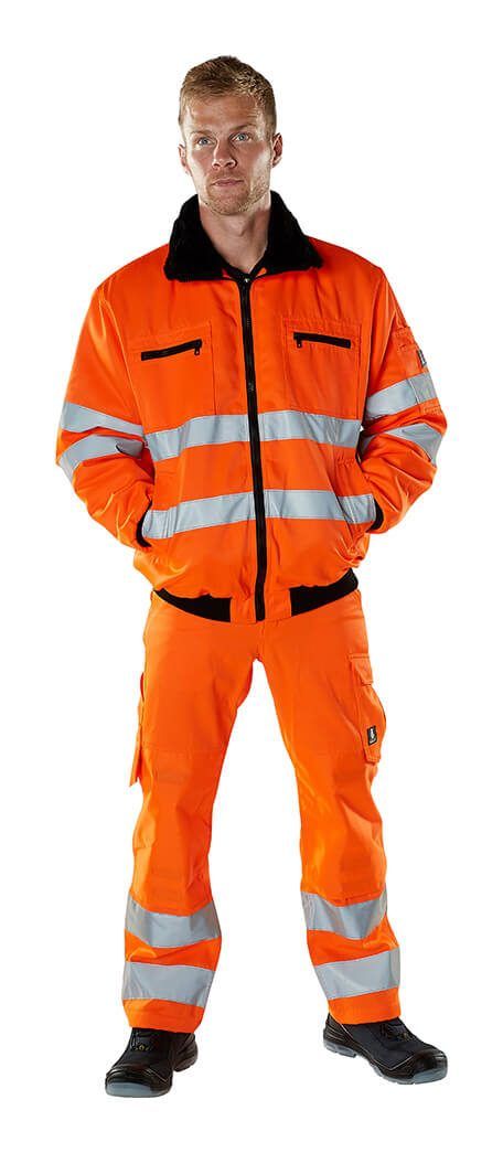 Pantaloni con tasche porta-ginocchiere SAFE LIGHT hi-vis arancio