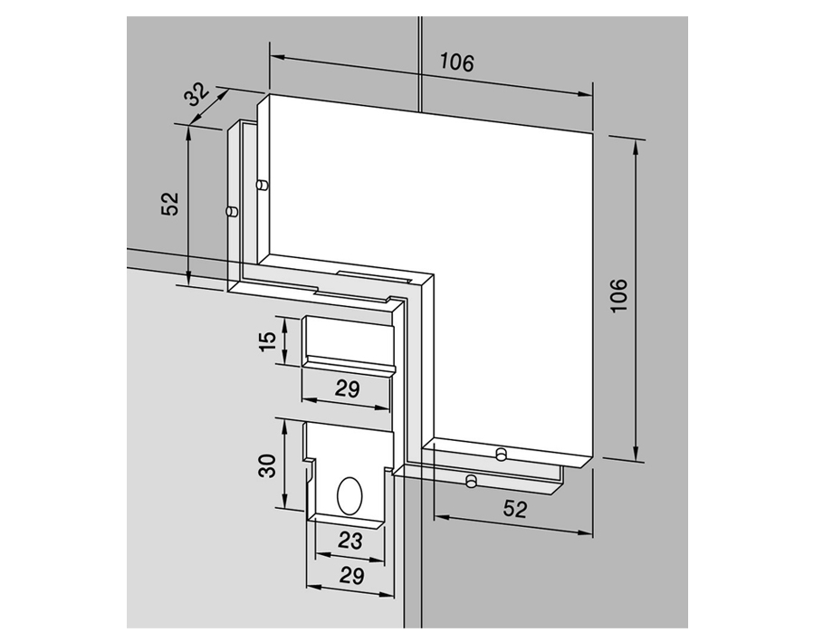 Connettore ad angolo PT 60/61 Universal 