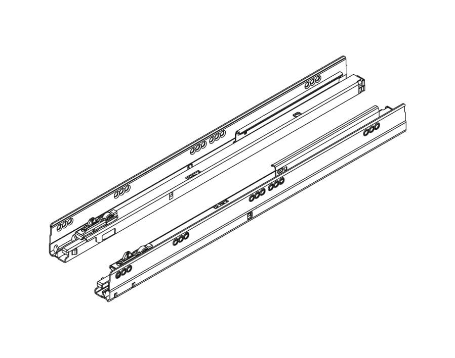 Guida fianco sinistra/destra con BLUMOTION TANDEMBOX Antaro