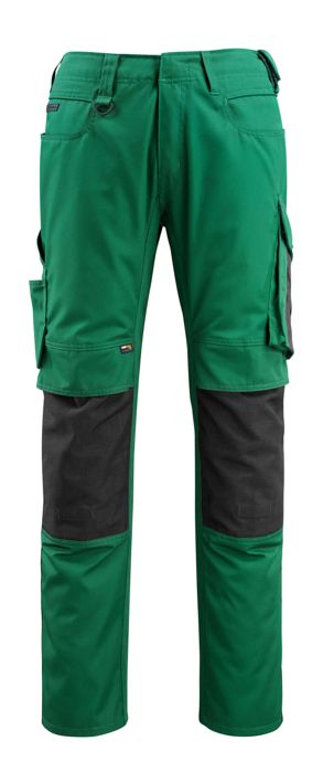 Pantaloni con tasche porta-ginocchiere UNIQUE verde/nero