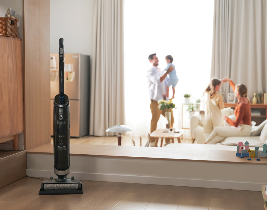 Scopa lavapavimenti cordless a doppio serbatoio 