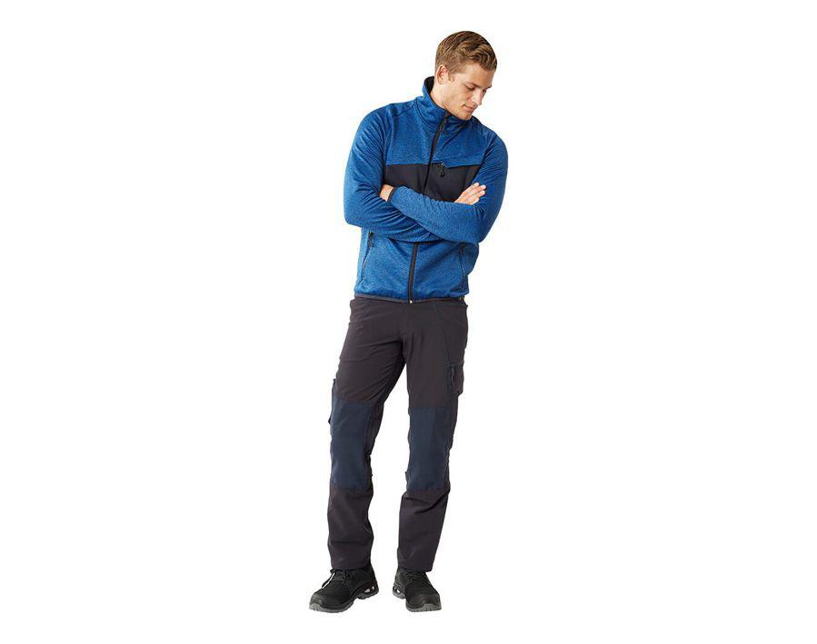 Maglione in pile con chiusura lampo ACCELERATE antracite scuro/nero