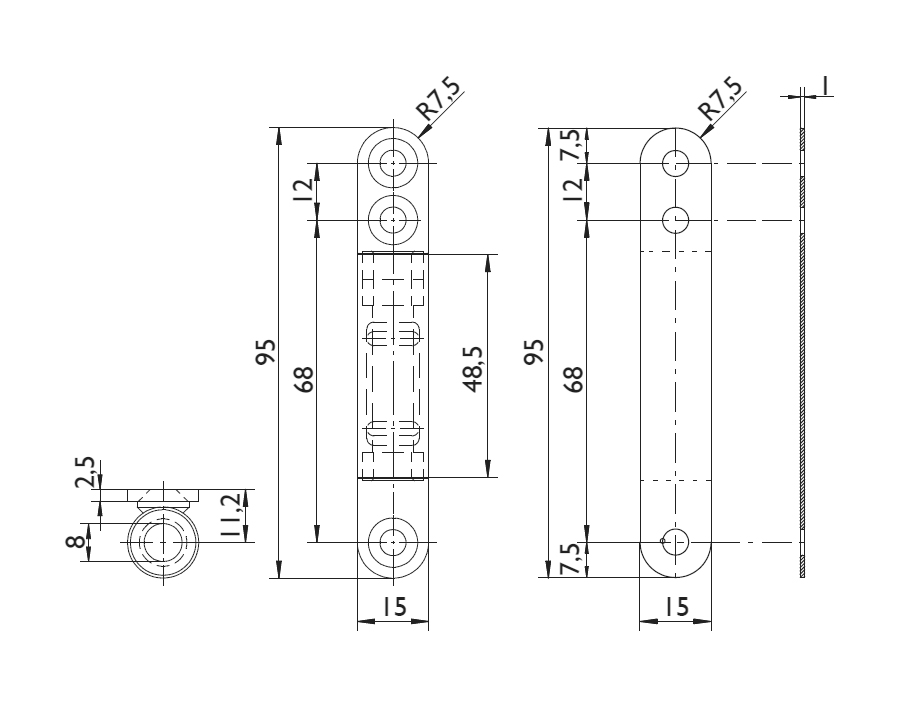 Supporto da avvitare sul telaio 