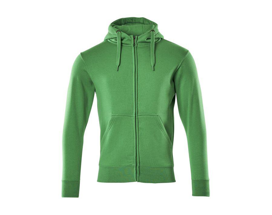 Felpa con cappuccio con chiusura lampo CROSSOVER verde prato