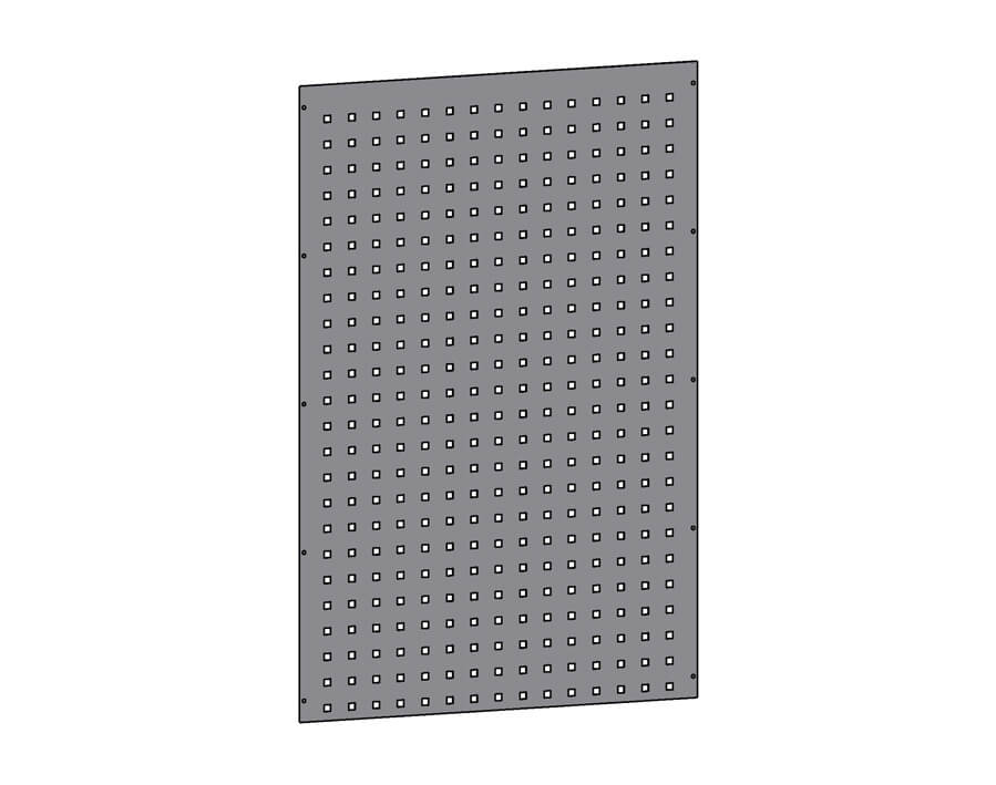 Pannello forato per ripiano angolare