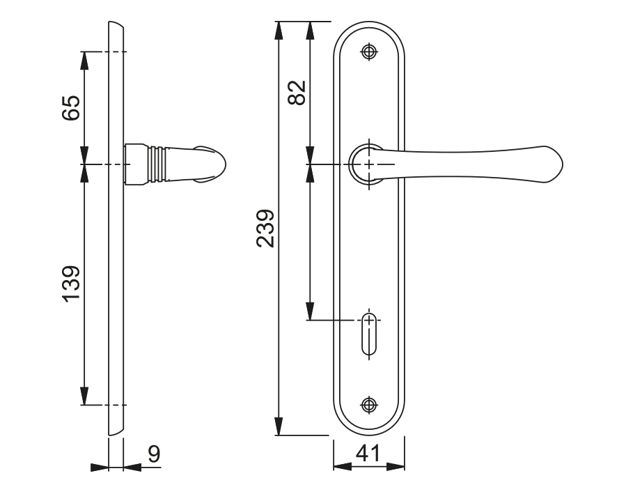 Guarnitura con placca serie Lisboa M173/265 
