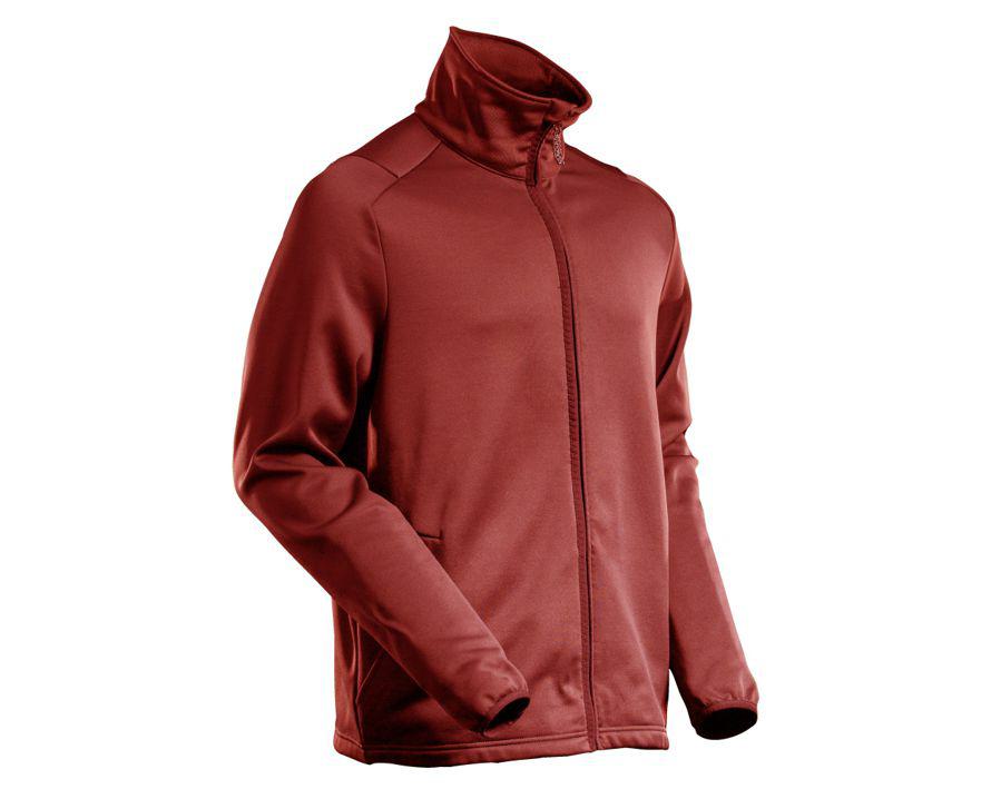 Maglione in pile con chiusura lampo CUSTOMIZED rosso autunno