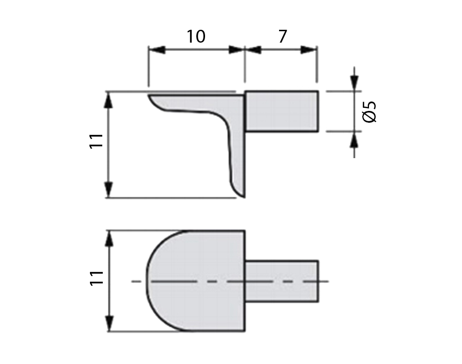 Reggipiano a 1 perno