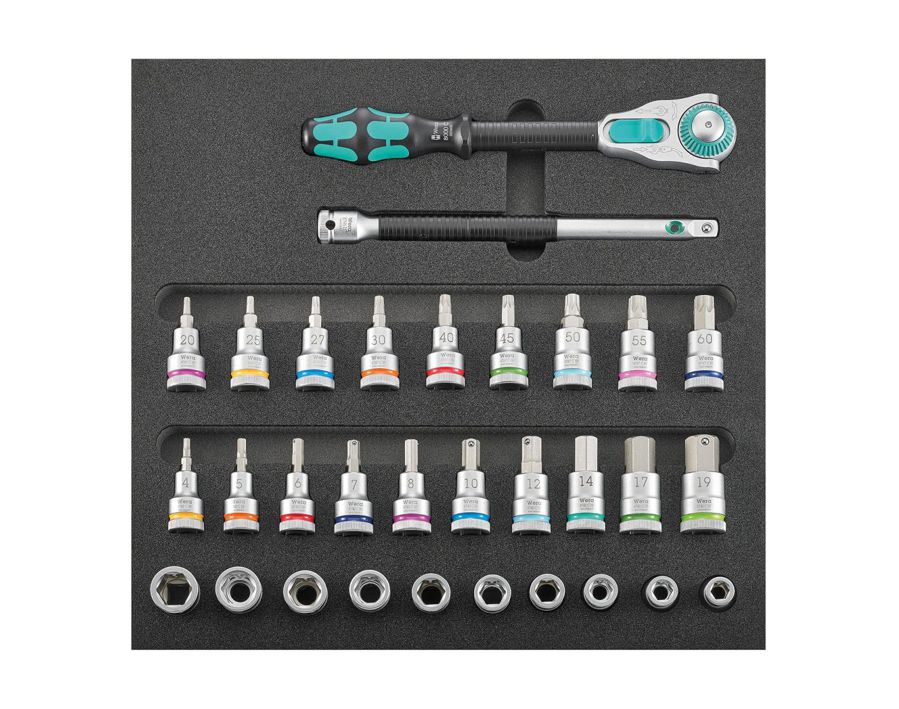 Werkzeugmodul Steckschlüssel 1/2", 31-teilig, Modul 2/3