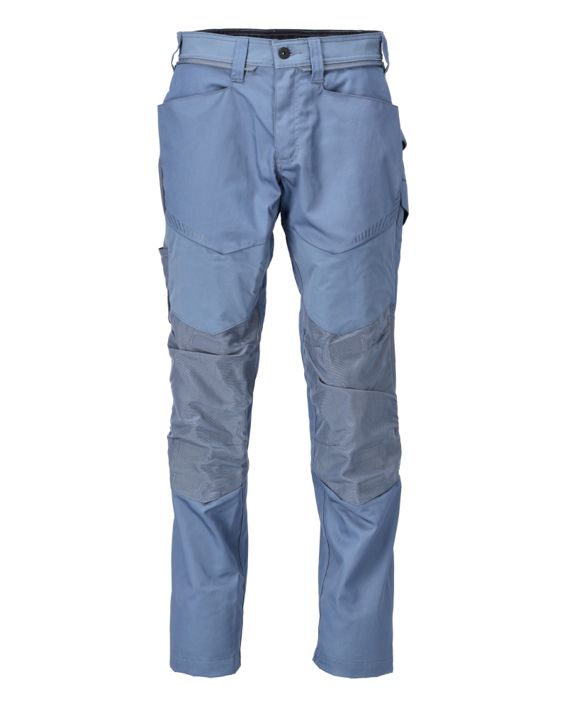 Pantaloni con tasche porta-ginocchiere CUSTOMIZED blu grigio