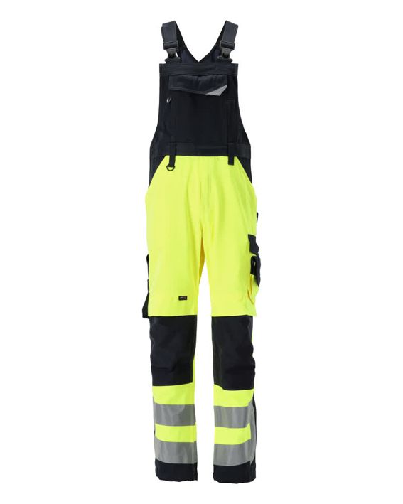 Salopette con tasche porta-ginocchiere SAFE SUPREME hi-vis giallo/blu navy scuro