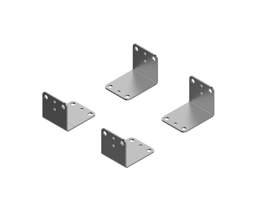 Kit per montaggio sul fondo per rastrelliera estraibile regolabile in larghezza