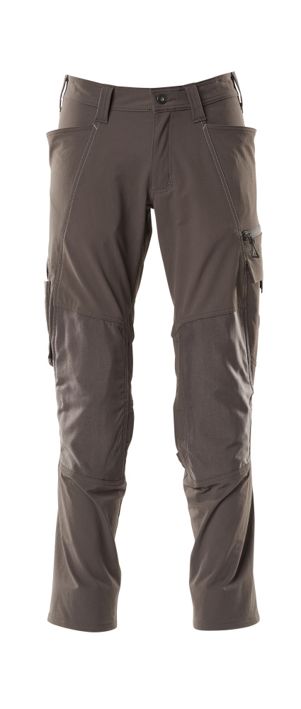 Pantaloni con tasche porta-ginocchiere ACCELERATE antracite scuro