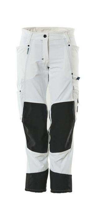 Pantaloni con tasche porta-ginocchiere ADVANCED bianco