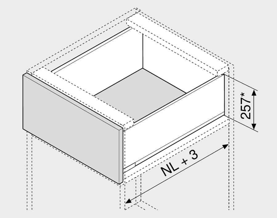 LEGRABOX pure nero carbonio opaco- altezza F