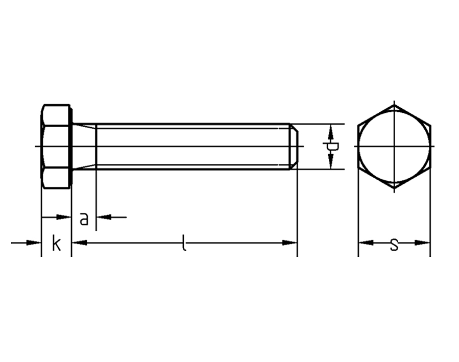 Viti a testa esagonale DIN 933