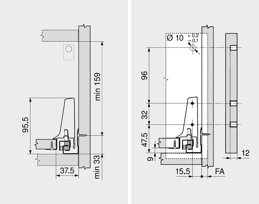 TANDEMBOX antaro bianco seta - altezza C 