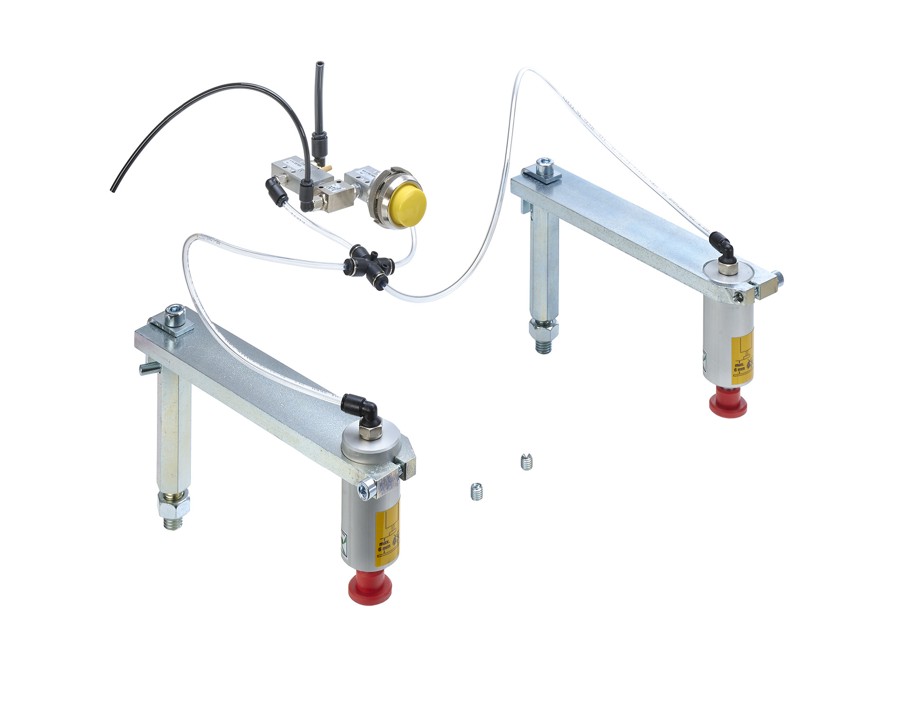 Fermapezzo pneumatico per BlueMax mini Tipo 3