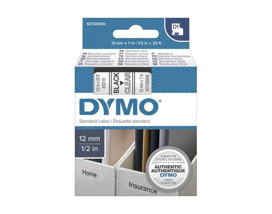 DYMO D1 Schriftband, Bandbreite 12 mm