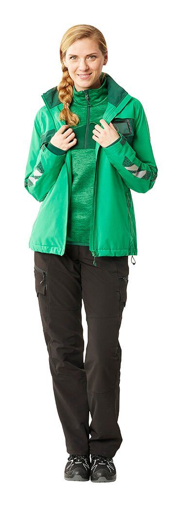 Maglione in pile con mezza cerniera ACCELERATE rosso/nero