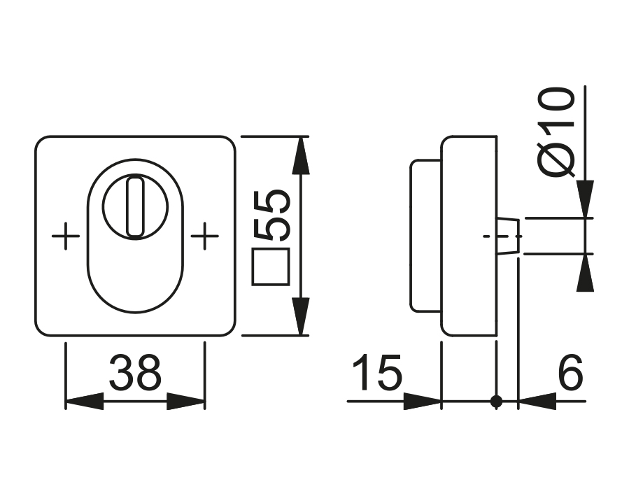 Bocchetta di sicurezza per porte d'ingresso (lato esterno) E52NSB-ZA 