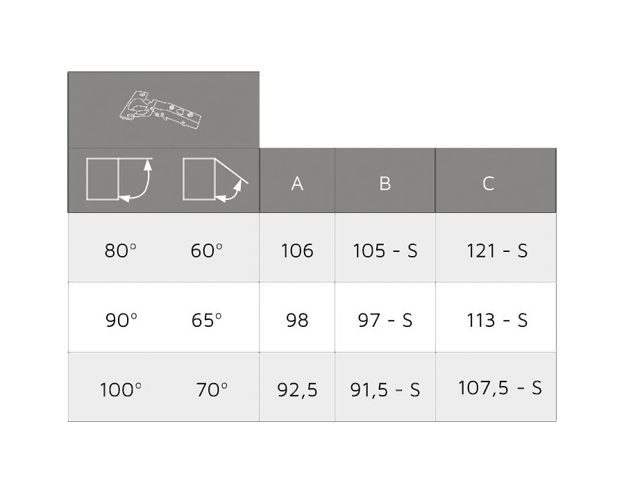 Braccetto per pensili NSDX