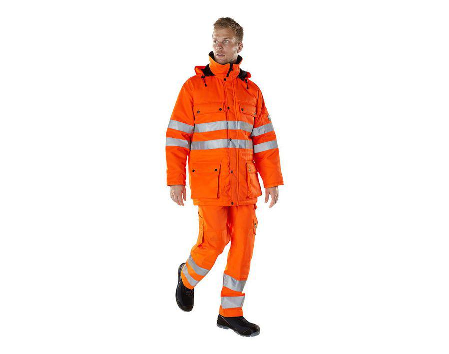 Pantaloni con tasche porta-ginocchiere SAFE LIGHT hi-vis arancio