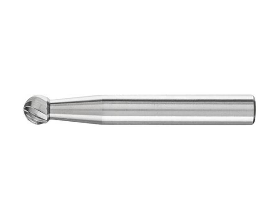 Hartmetallfrässtift (Rotorfräser) DIN 8033 – Schaft-Ø 6 mm, Kugelform KUD, Zahnung 3