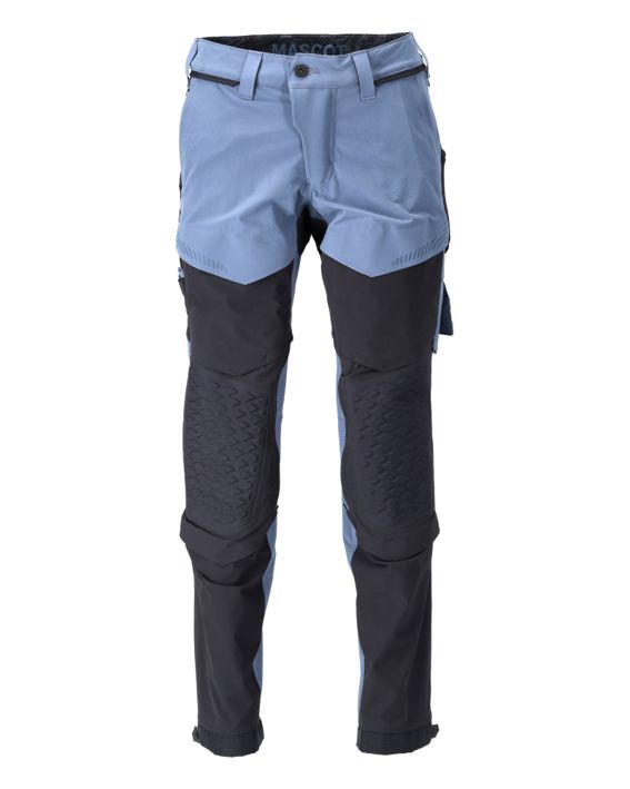 Pantaloni con tasche porta-ginocchiere CUSTOMIZED blu grigio/blu navy scuro