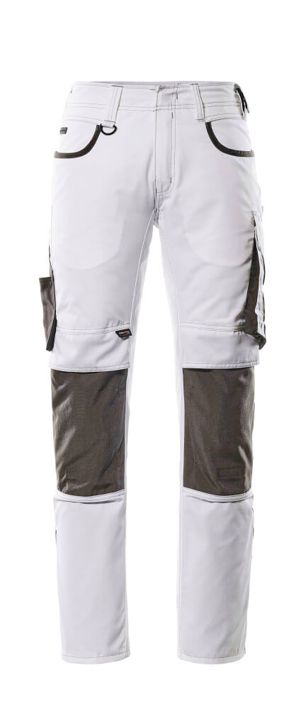 Pantaloni con tasche porta-ginocchiere UNIQUE bianco/antracite scuro