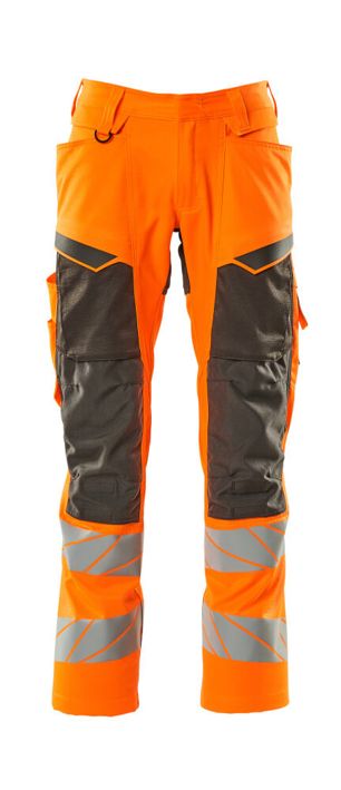 Pantaloni con tasche porta-ginocchiere ACCELERATE SAFE hi-vis arancio/antracite scuro