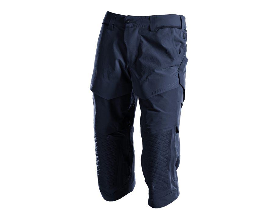 ¾ Lunghezza Pantaloni con tasche porta-ginocchiere CUSTOMIZED blu navy scuro