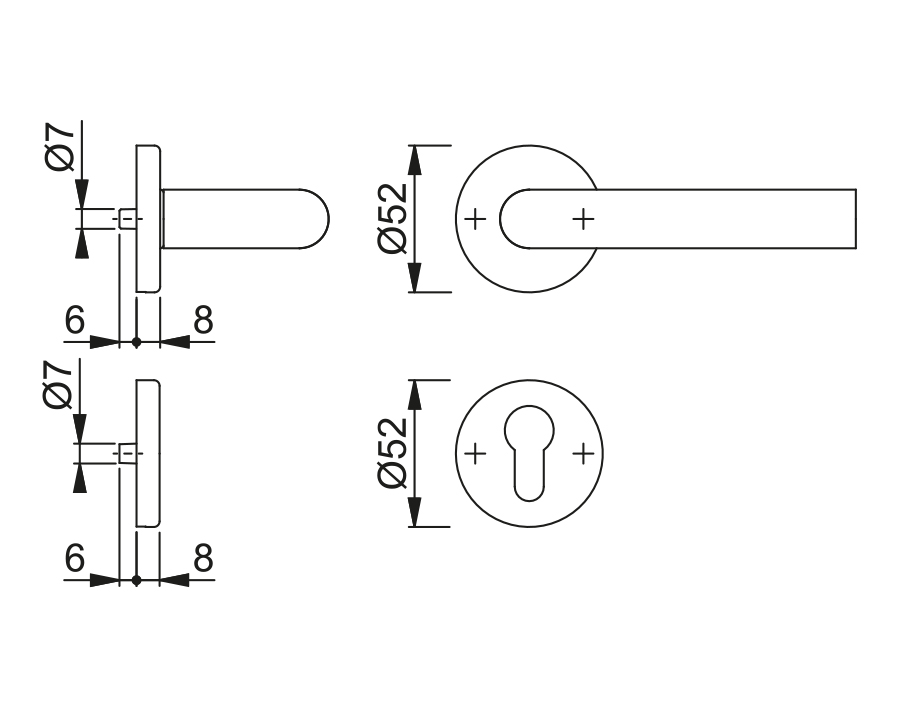 Guarnitura con rosetta e bocchetta serie Amsterdam E1400Z/42KV/42KVS 