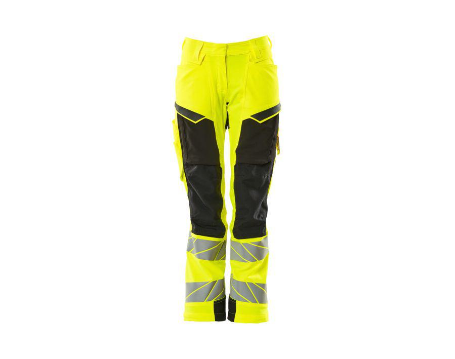 Pantaloni con tasche porta-ginocchiere ACCELERATE SAFE hi-vis giallo/nero