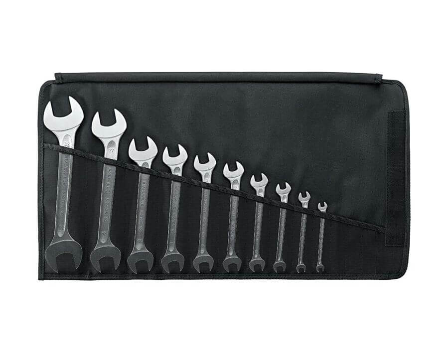 Doppelmaulschlüssel-Satz, in Rolltasche